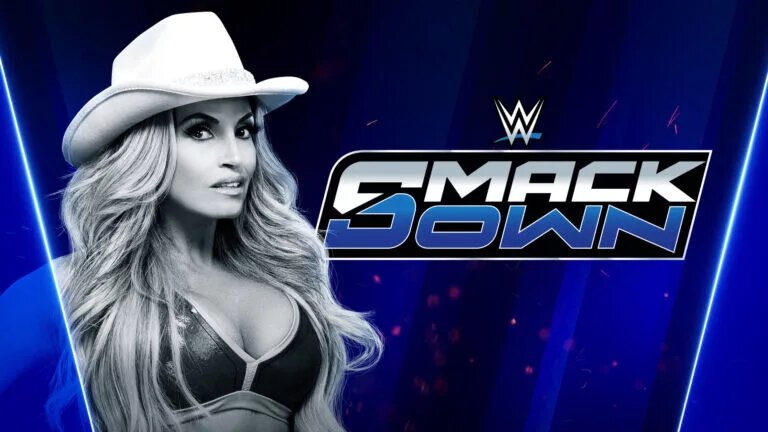 WWE SmackDown preview for February 28, 2025 blog banner featuring Trish Stratus, who'll be making an in-ring return at Elimination Chamber: Toronto before appearing on WWE SmackDown tonight for SmackDown results.