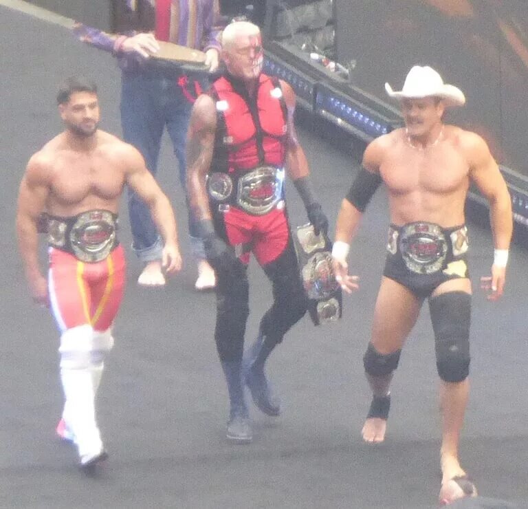 A photo of Dustin Rhodes and The Von Erichs, stars of one of the best wrestling films of 2024 "The Iron Claw."