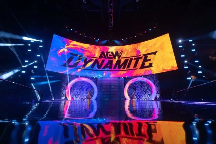 A photo of the AEW Dynamite stage.