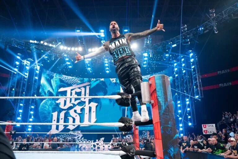 A photo of Jey Uso from a WWE event in 2024. Jey Uso is headed to WrestleMania.