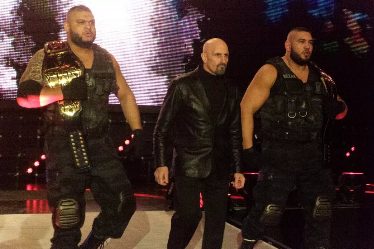 A photo of AOP and Paul Ellering in NXT, superstars included in the 2025 WWE releases.