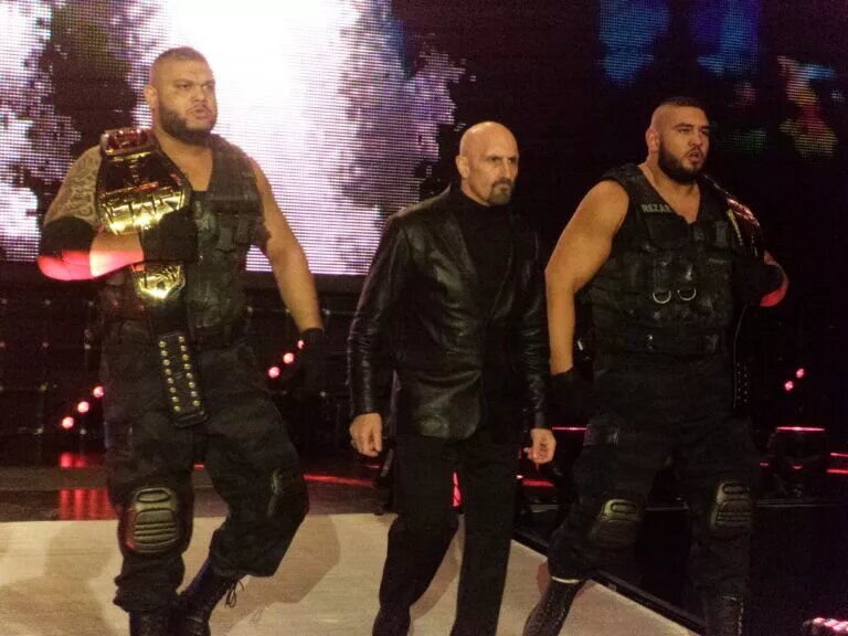 A photo of AOP and Paul Ellering in NXT, superstars included in the 2025 WWE releases.
