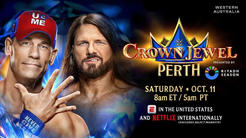 Cena vs Styles match graphic