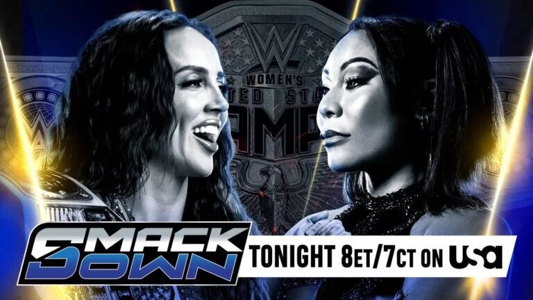 Blog banner for WWE SmackDown featuring Chelsea Green and Michin, marking the return of Alba Fyre.