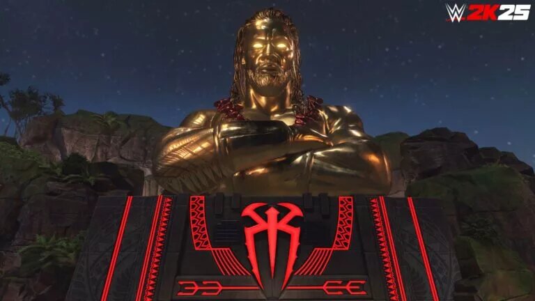 A screenshot of WWE 2K25 The Island game mode.