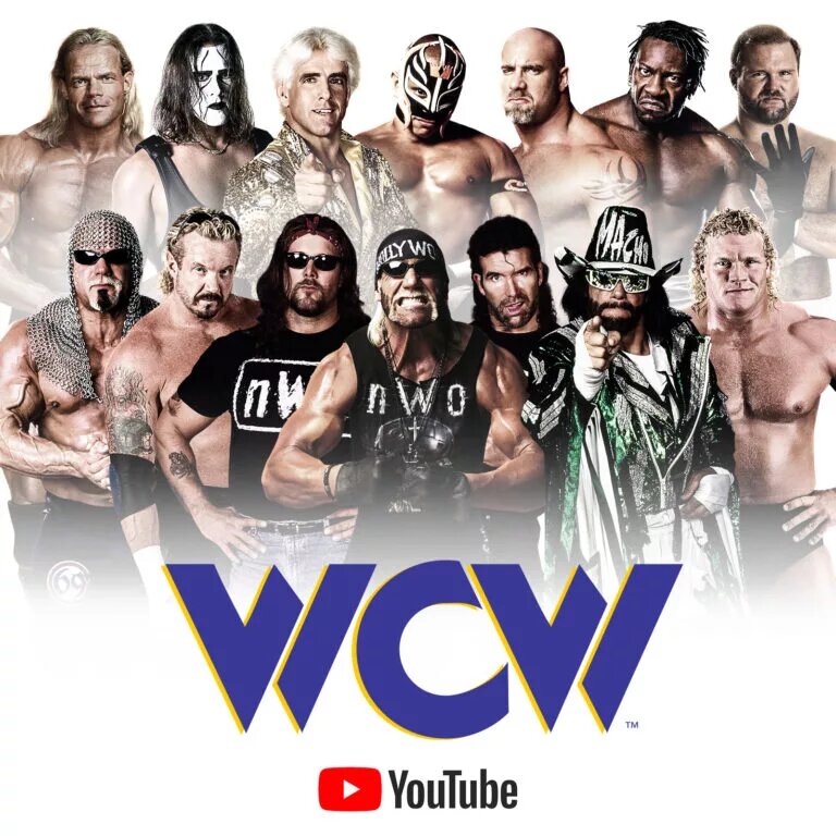 A graphic for the WWE launched WCW YouTube Channel.