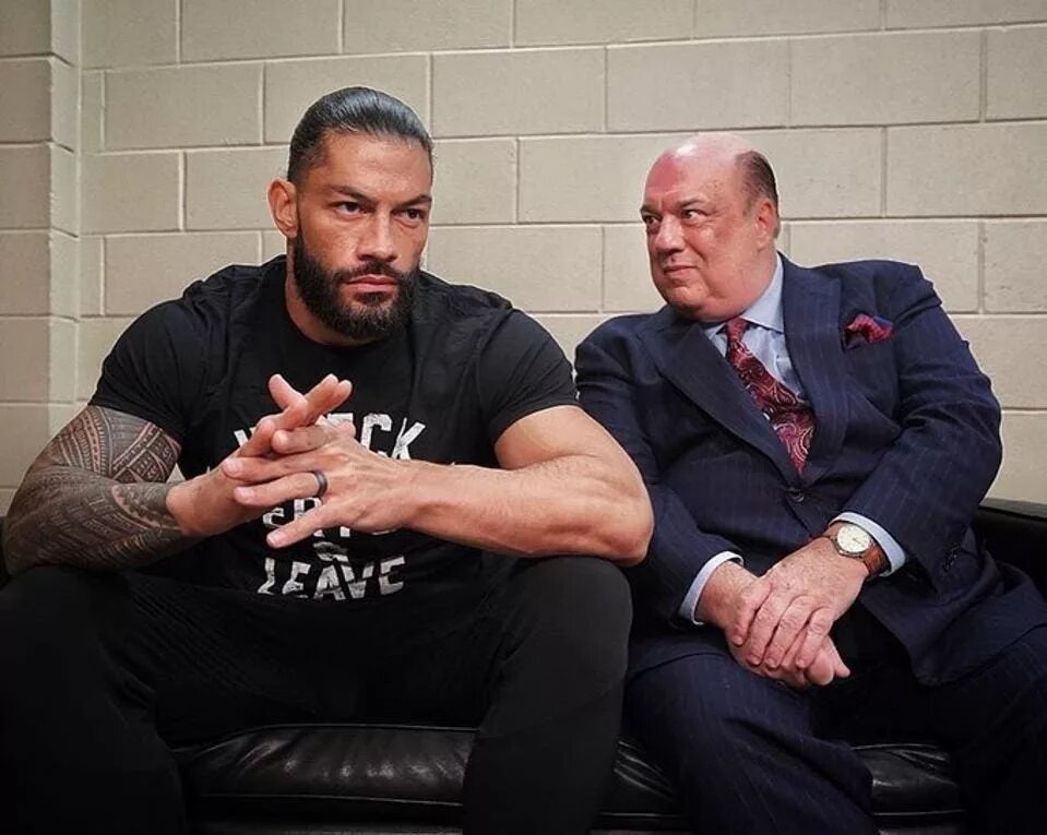 A blog banner that tackles the greatest WWE Heel turns, hot off the presses as John Cena turns to the dark side, featuring Roman Reigns and Paul Heyman.