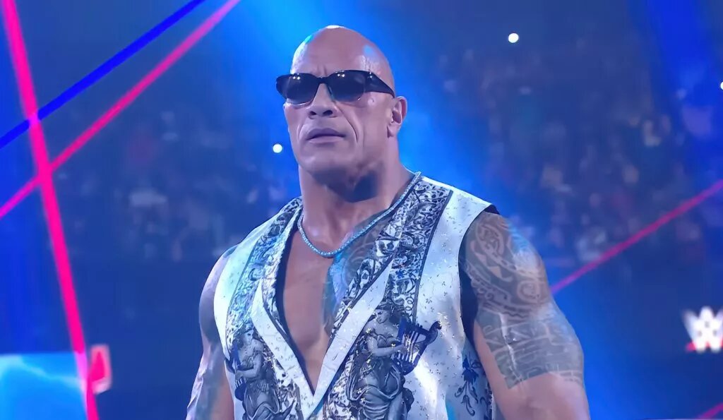 A photo of The Rock, who appeared on the Pat McAfee Show, WWE programming.