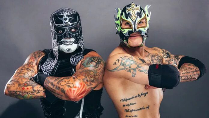 A photo of Lucha Brothers, Rey Fenix and Penta.