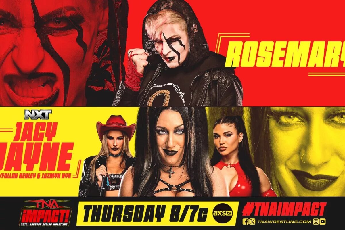 A match graphic for TNA IMPACT.