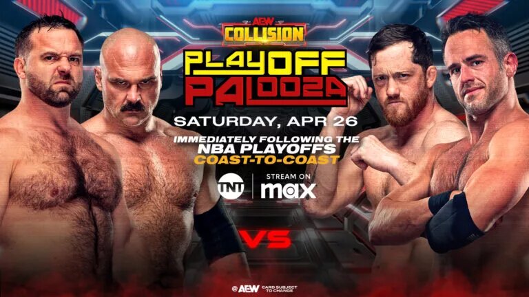 A match graphic for AEW Collision.