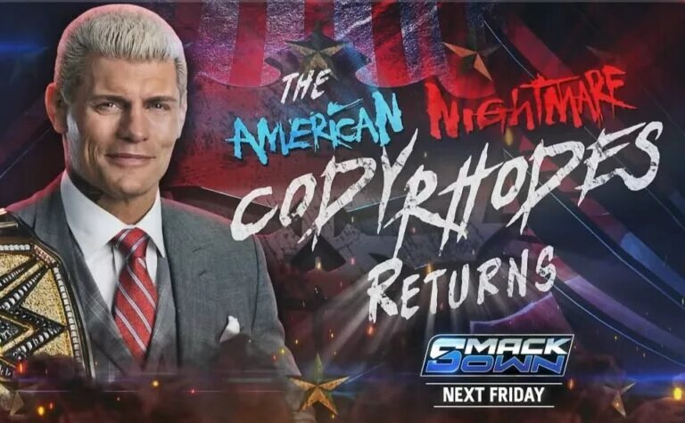 Blog banner for the April 11th, 2025 WWE SmackDown results featuring Undisputed WWE Champion Cody Rhodes ahead of WWE WrestleMania 41.