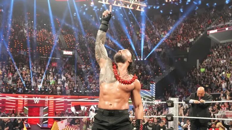 A photo of WWE star Roman Reigns.