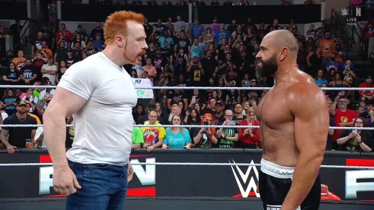 A photo of Sheamus and Rusev on WWE Raw.