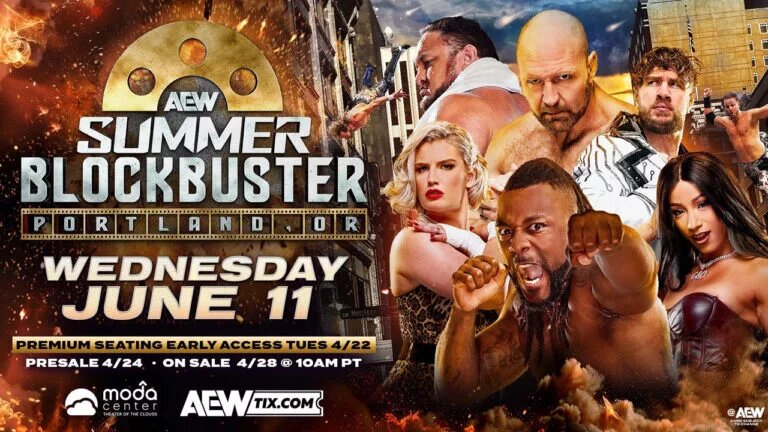 A graphic for AEW Dynamite: Summer Blockbuster.
