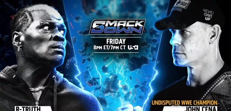 A match graphic for the WWE SmackDown card tonight for June 20, 2025.