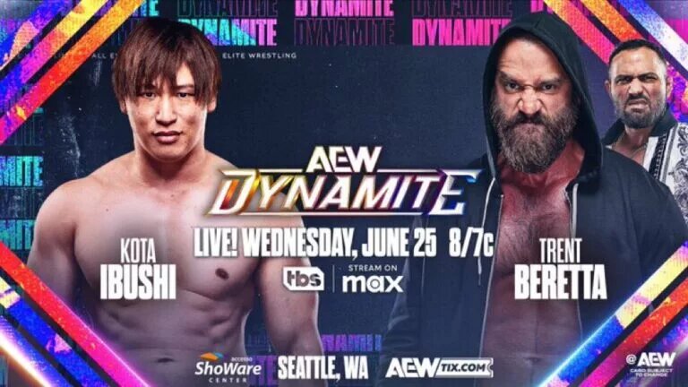 A graphic for AEW Dynamite for June 25, 2025.