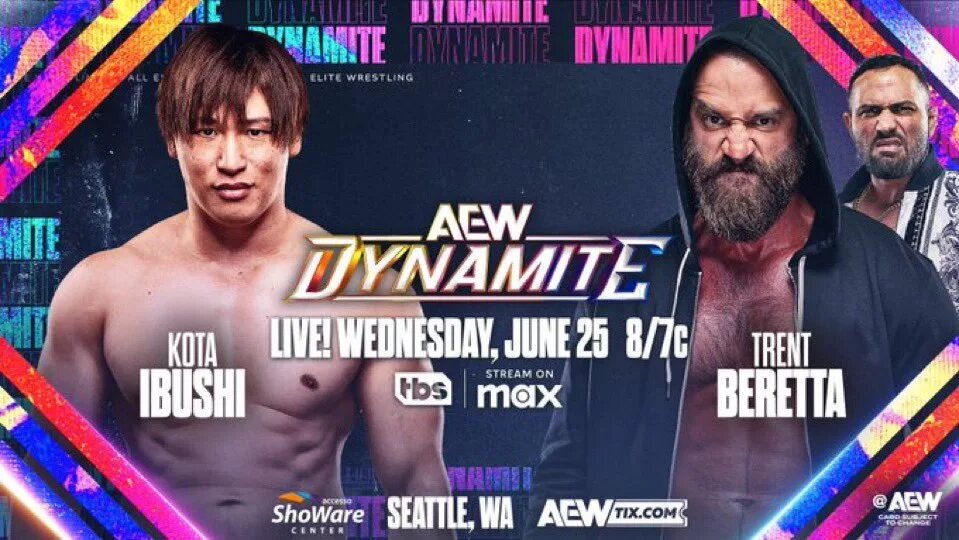A graphic for AEW Dynamite for June 25, 2025.