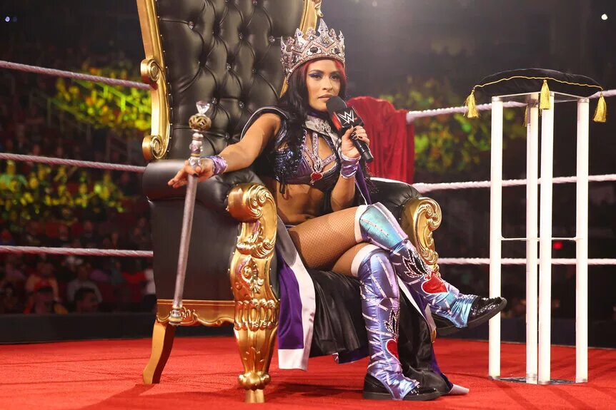 A photo of inaugural WWE Queen of the Ring Zelina Vega.