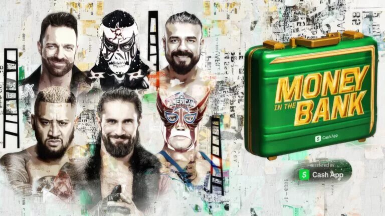 A graphic for the men's WWE Money in the Bank 2025