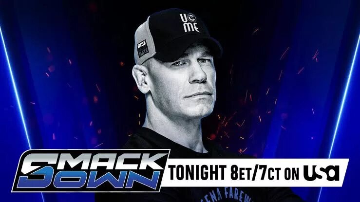 A graphic from WWE SmackDown featuring WWE SummerSlam 2025 competitor John Cena, who'll face Cody Rhodes in a Street Fight.