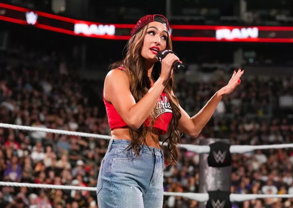 A photo of Nikki Bella on WWE Raw.