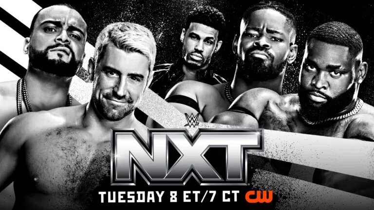 WWE NXT graphic featuring Joe Hendry, Mike Santana, and The High Ryze Credit: World Wrestling Entertainment (WWE)