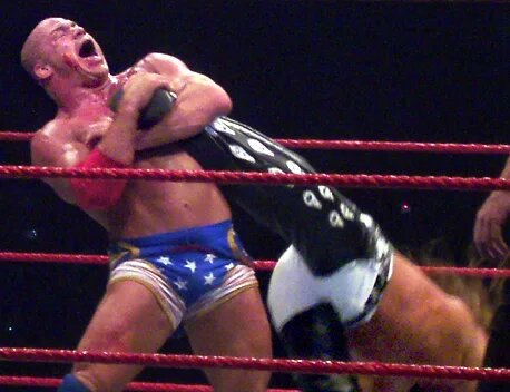 A photo of WWE star Kurt Angle, who was almost an ECW star.