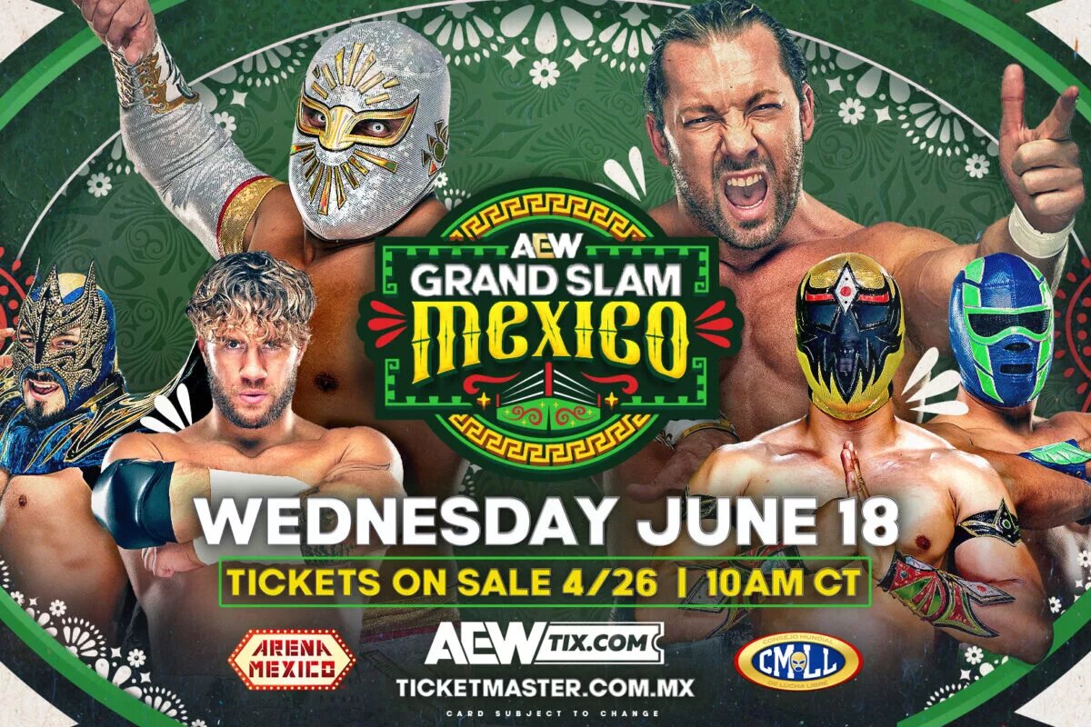 A graphic for AEW Dynamite Mexico Grand Slam.