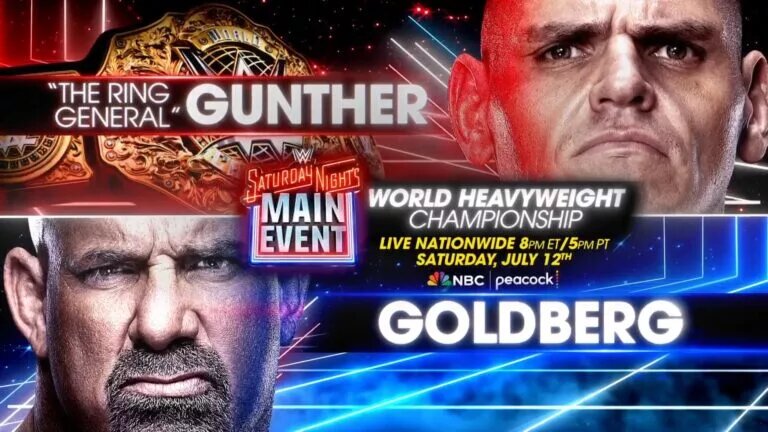 A graphic for WWE Saturday Night's Main Event (SNME) card for July 12th, 2025.