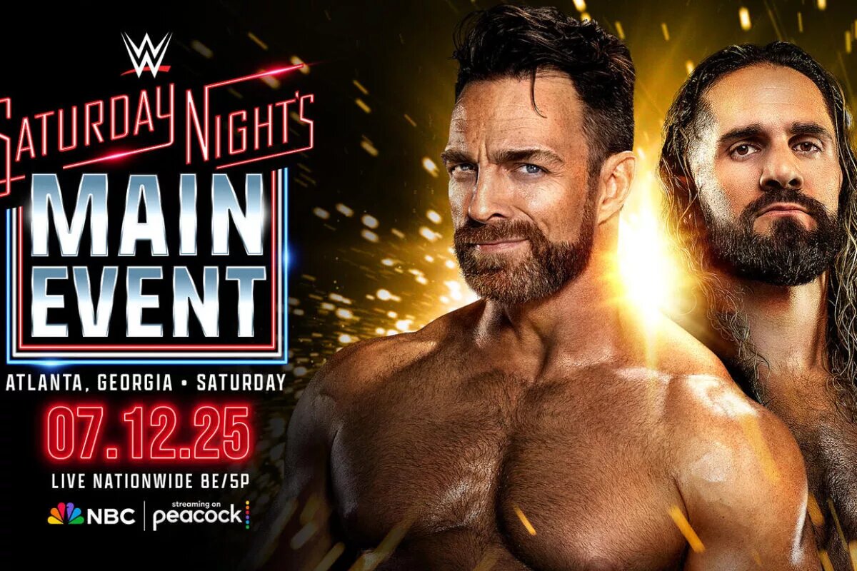 Seth Rollins vs LA Knight match graphic before Rollins injury