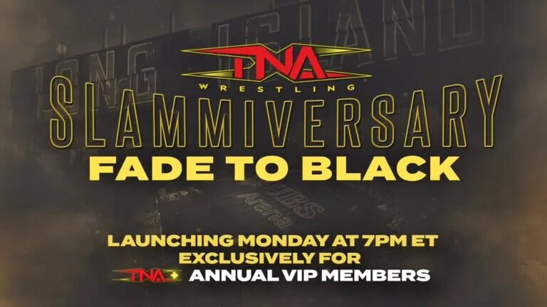 A graphic of the TNA Slammiversary: Fade to Black.