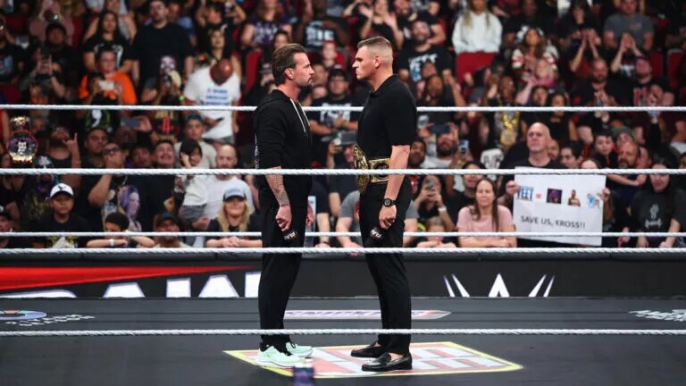 A photo of the WWE SummerSlam 2025 night one main event featuring CM Punk and Gunther.