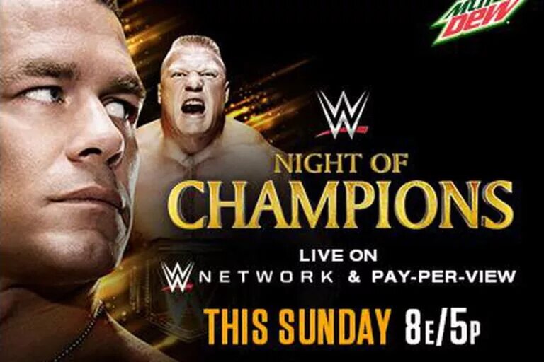 WWE Night of Champions 2014 title match graphic