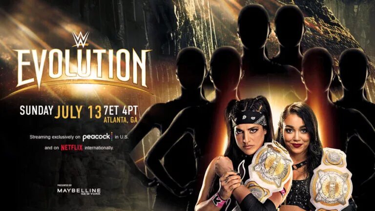 WWE Evolution 2025 graphic featuring Roxanne Perez & Raquel Rodriguez Credit: World Wrestling Entertainment (WWE)