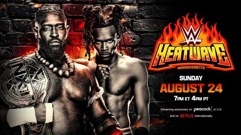 WWE NXT Heatwave graphic featuring Oba Femi and Je'Von Evans