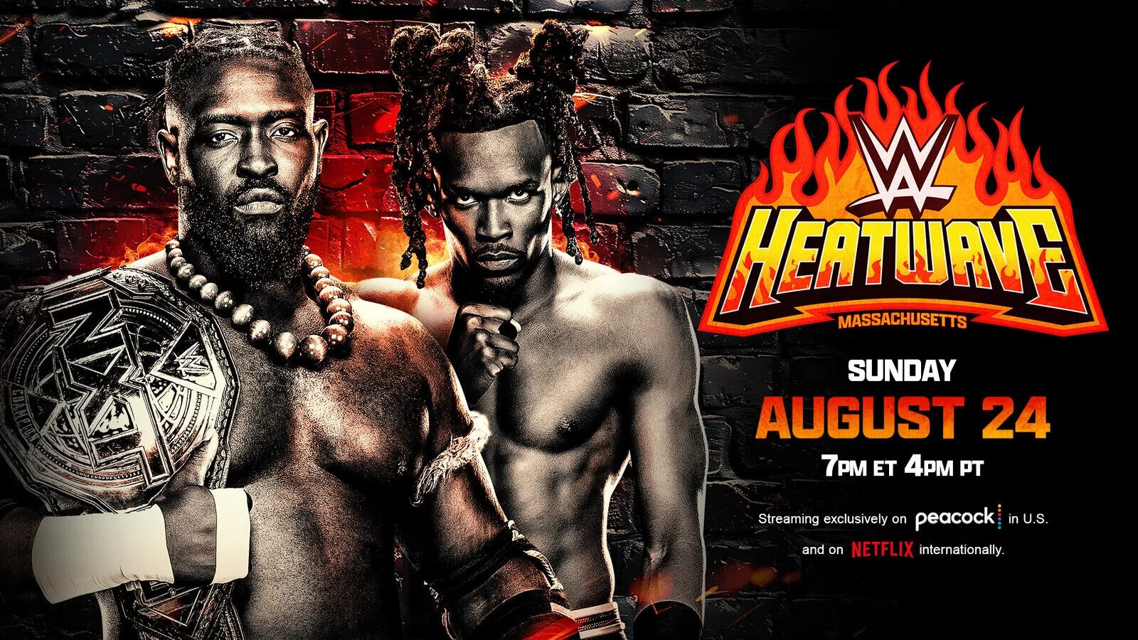 WWE NXT Heatwave graphic featuring Oba Femi and Je'Von Evans