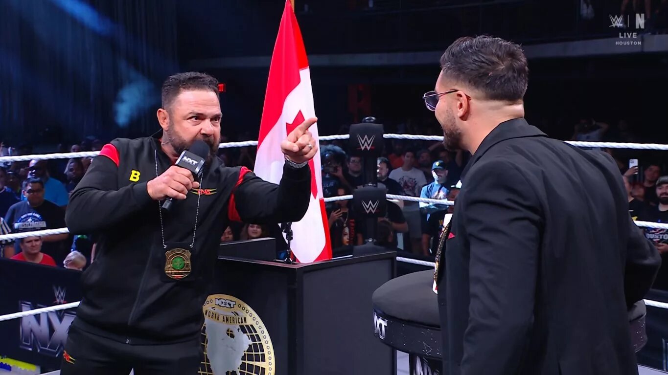 A photo of Santino Marella and Ethan Page on WWE NXT.