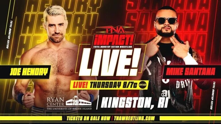 TNA iMPACT graphic of Joe Hendry and Mike Santana