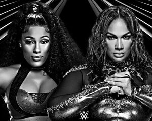 WWE NXT graphic of Lash Legend and Nia Jax