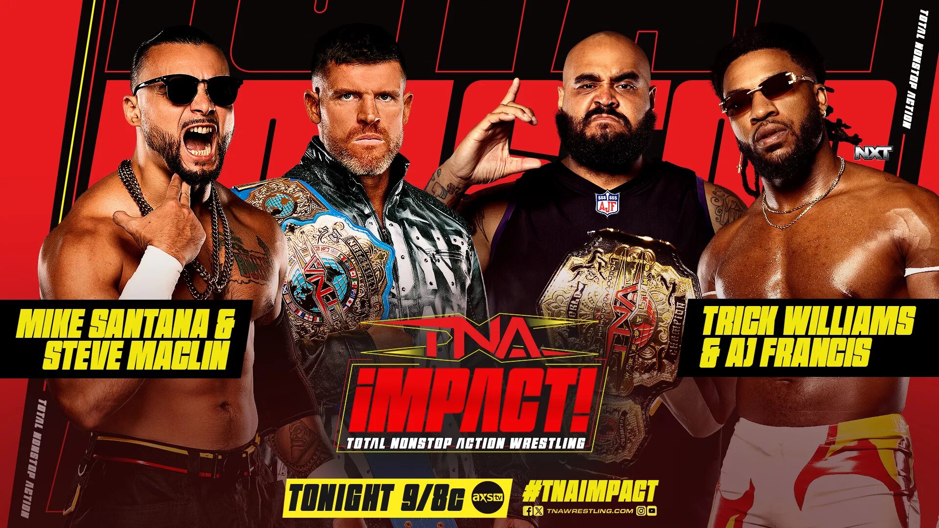 A graphic for TNA iMPACT, August 28, 2025.