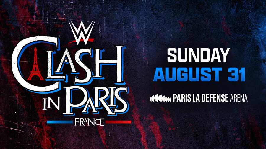 A graphic for WWE Clash in Paris, which will feature John Cena and Logan Paul.