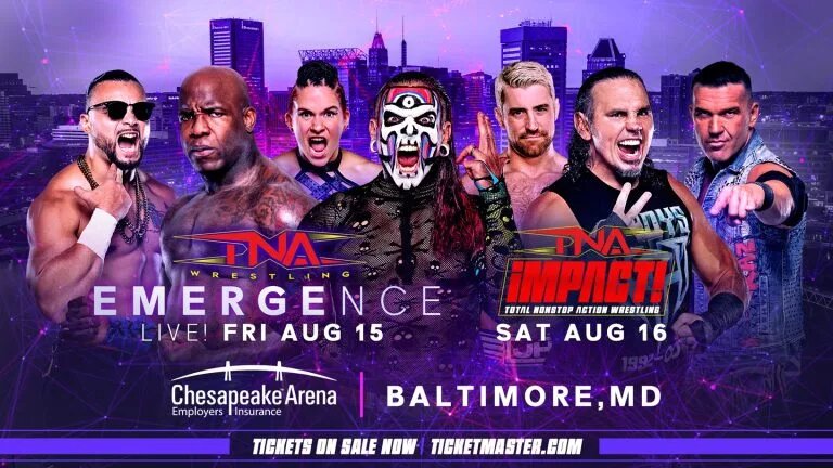 A graphic for TNA Wrestling spoilers from August 16, 2025.