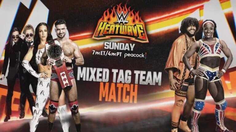 WWE NXT Heatwave 2025 graphic featuring Ethan Page and Chelsea Green.