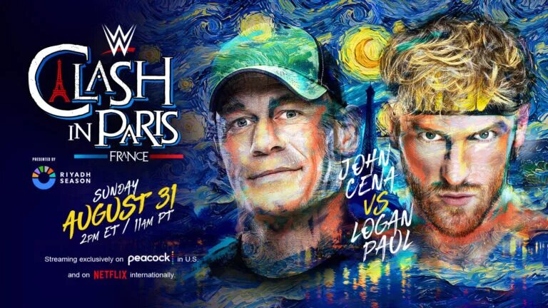 A graphic for the WWE Clash in Paris preview and card for August 31, 2025.
