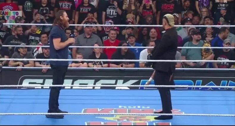 A photo of the WWE and Hulu revival of King of the Hill crossover.