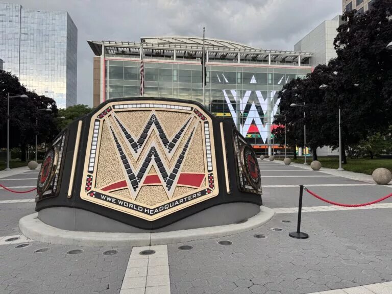 A photo of WWE headquarters, who's working with ESPN.