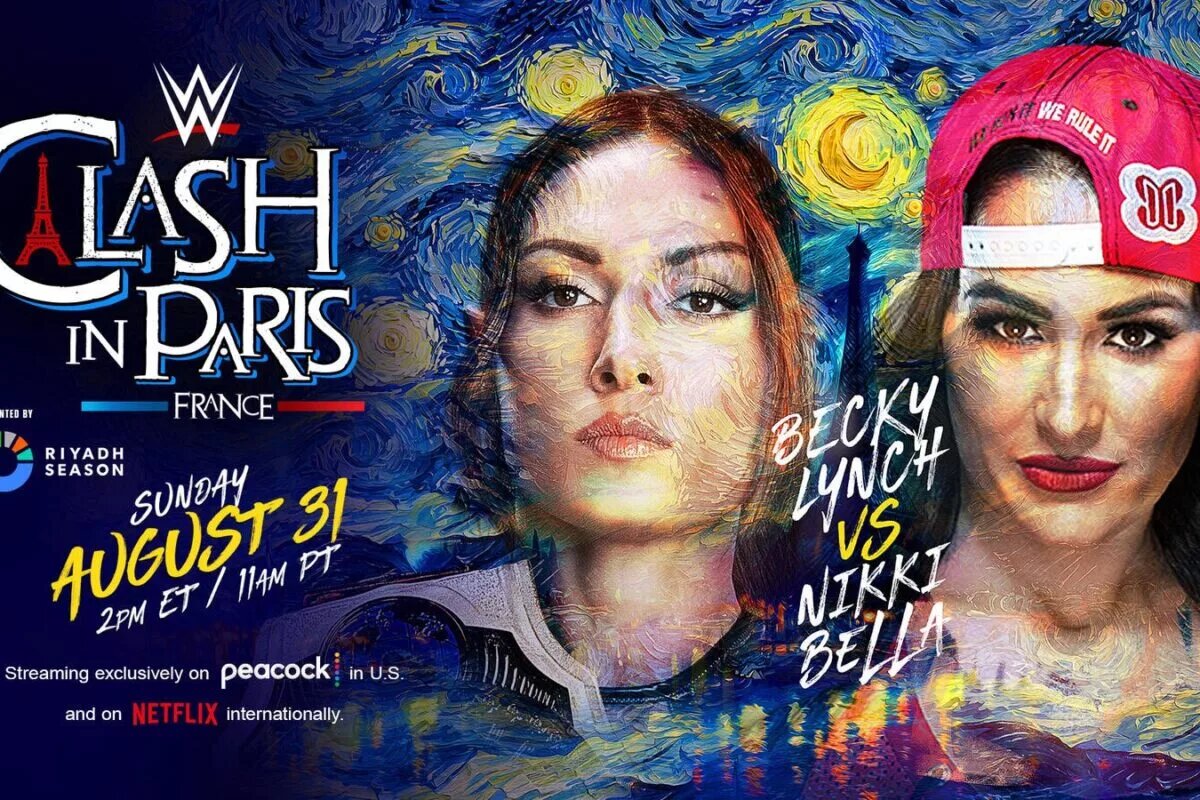 A graphic for WWE Clash in Paris.