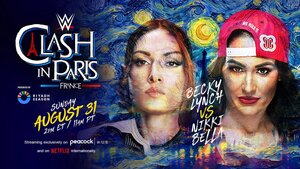 A graphic for WWE Clash in Paris.