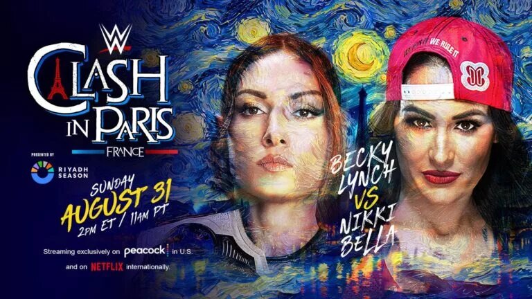 A graphic for WWE Clash in Paris.